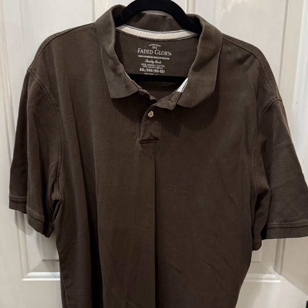 Faded Glory Men's Dark Brown Polo Shirt